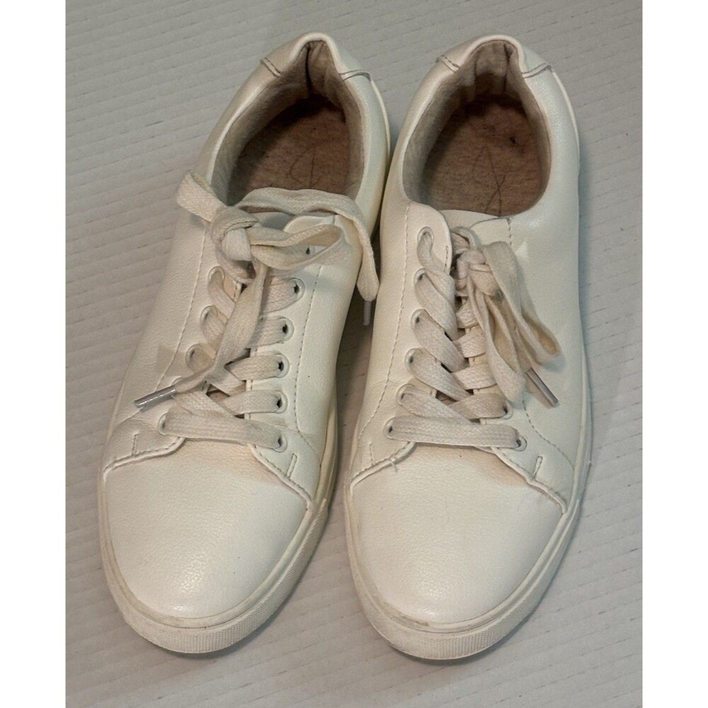 Joie White Lace Up Low Top Sneakers Women's Casual Shoes Man Made Size 7M